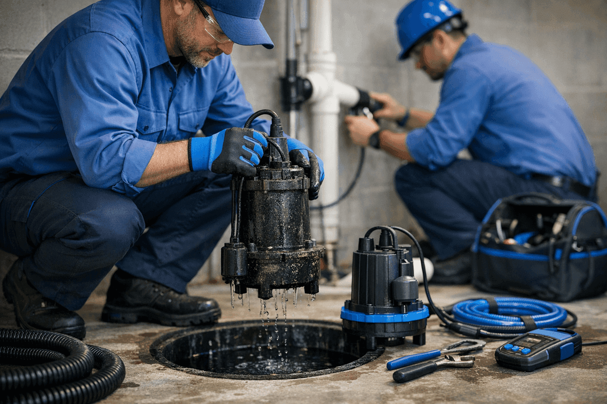 Sump Pump Repair service by Peachwood Plumbing